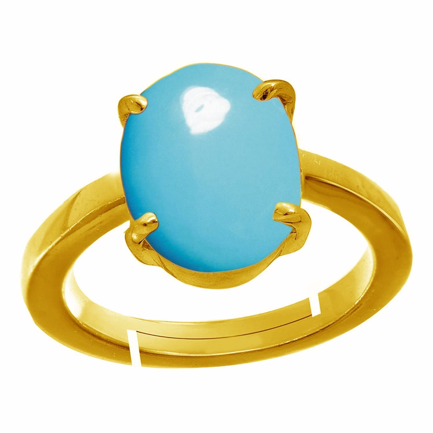 RRVGEM Certified Unheated Untreatet 2.00 Carat Turquoise Firoza Sky Blue Gemstone Panchdhatu Adjustable Gold Plated Ring for Men and Women By Lab - Certified (B0DDJTJFLX) Amazon Price History, Amazon Price Tracker