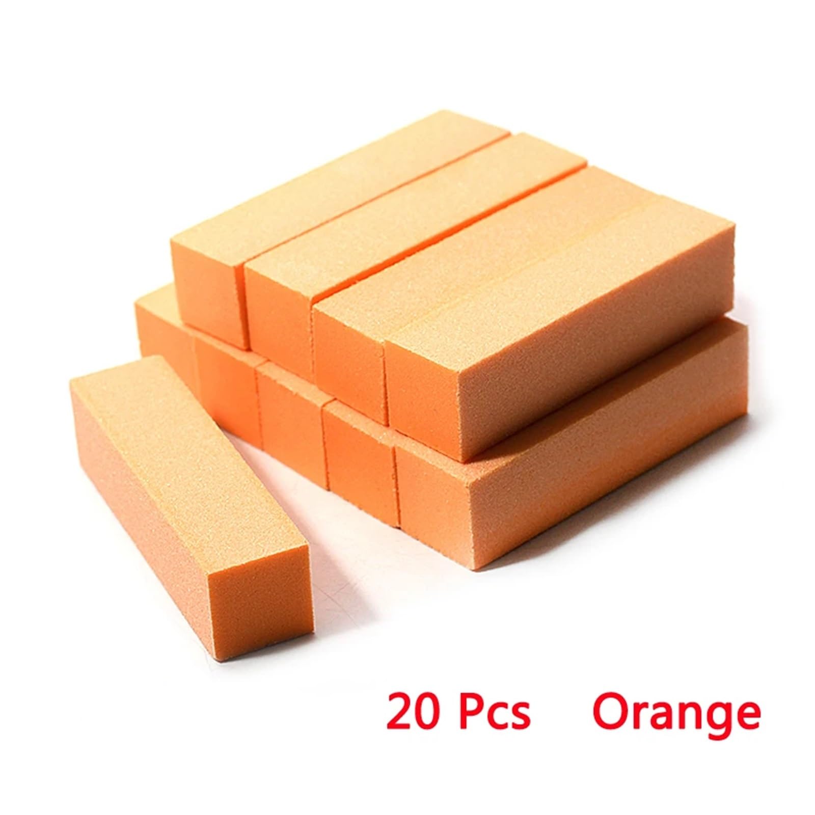 10/20 piezas bloques de papel lija 180/100 lima uñas herramienta manicura pedicura profesional tira lijado lavable(20 Pcs Orange)