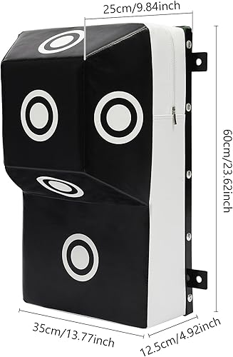 Miniatura 3 de Bolsa pesada de boxeo de montaje en pared, objetivo cuadrado de entrenamiento de MMA para cortes superiores, ganchos, rodillas, codos, 23.62 x 13.78