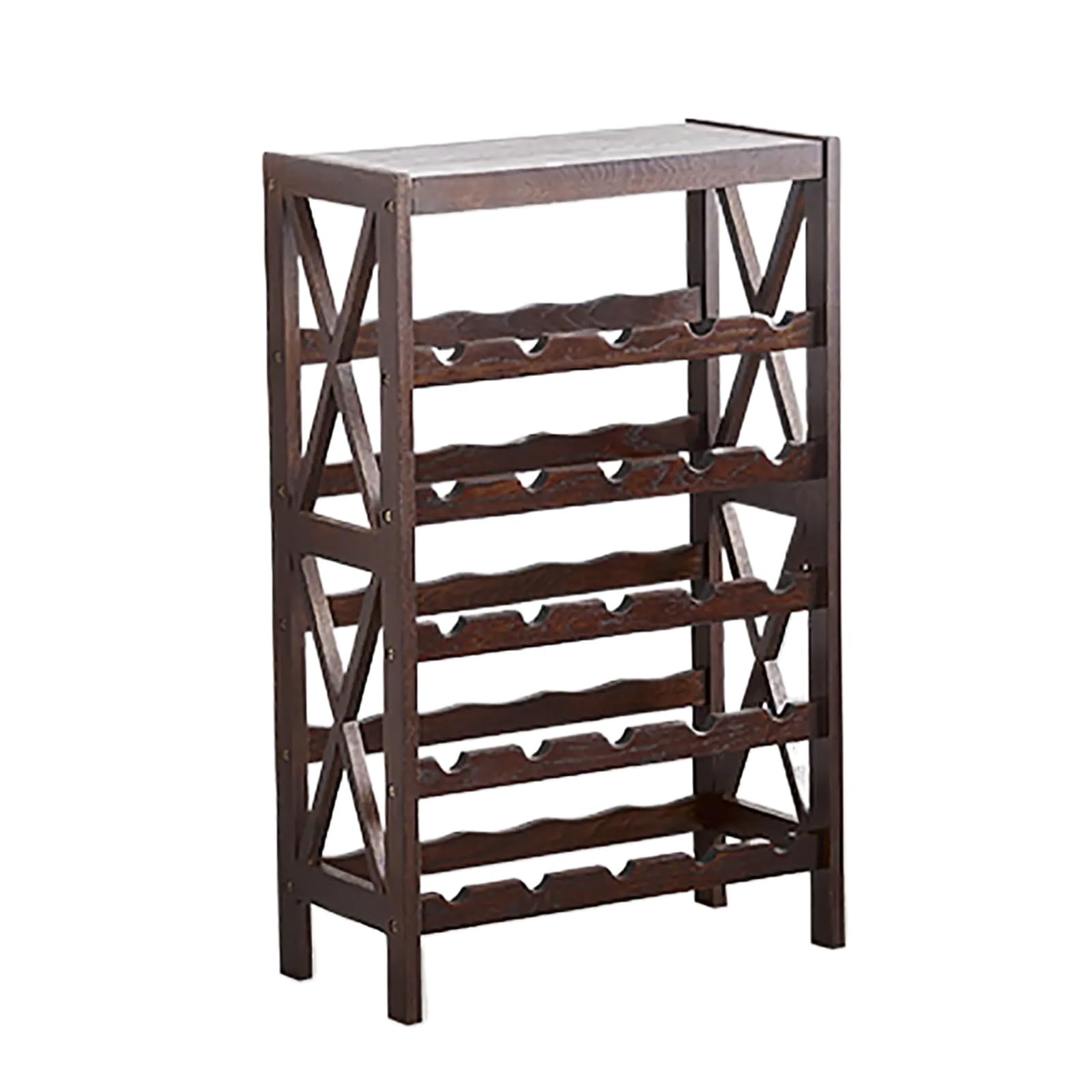 Questo portabottiglie in Legno Multistrato, Elegante e Pratico, è Perfetto per Bar, Cucina, dispensa e Cantina. Il Design Resistente in Noce Lo Rende Ideale per Gli Amanti del Vino.