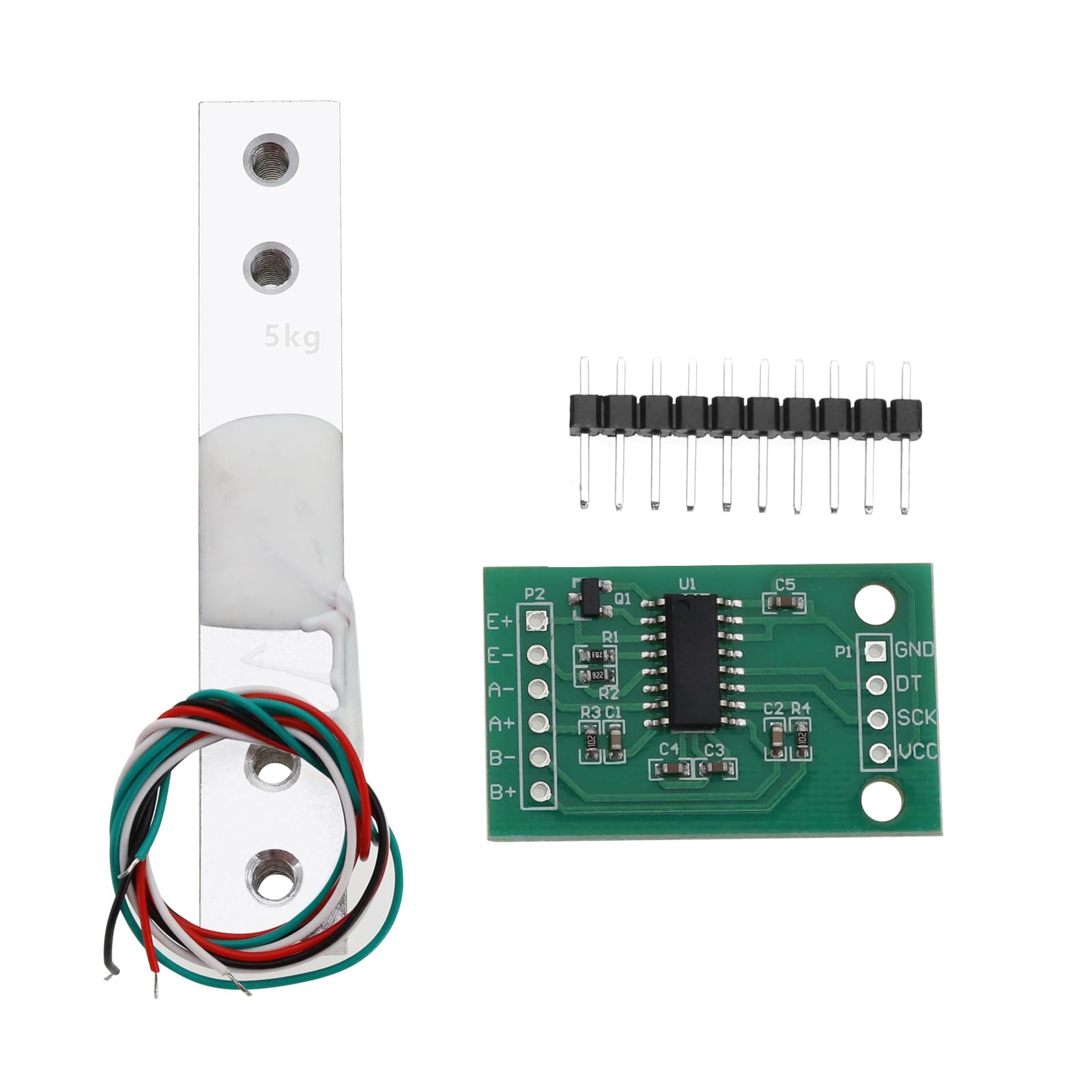 EMSea Bilancia Da Cucina Portatile Amplificatore Sensore Di Peso Digitale HX711 ADC Modulo A Piccola Portata Sensore Di Peso A Pressione Kit Combinato Cella Di Carico 5kg