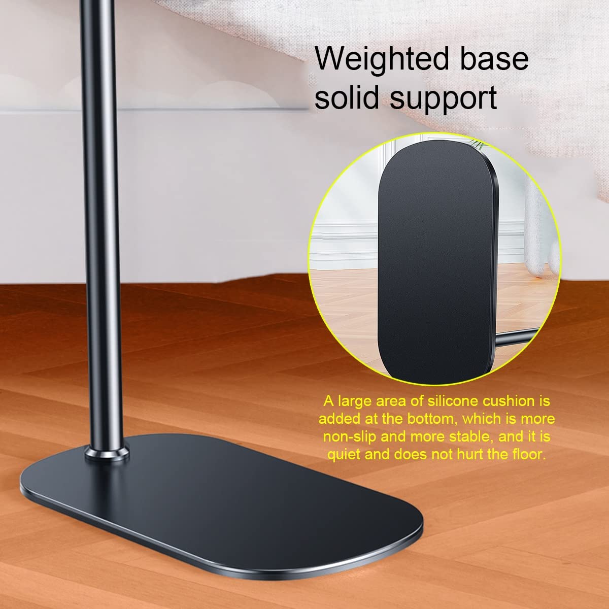 Soporte de cuello de cisne ajustable en altura para dispositivos de 4 a 10.9 pulgadas, altura ajustable de 1.4 m, soporte perfecto para leer, ver y videollamadas