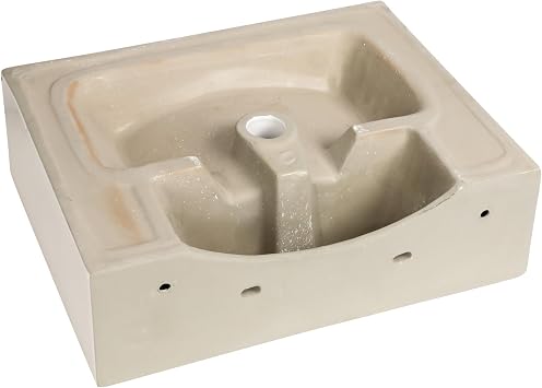 Wall Mount Vessel Sink - Kichae 20.5 x 16.25 Modern Bathroom Rectangle Above Counter White Porcelain Ceramic Vessel Vanity Sink Art Basin with Faucet Hole