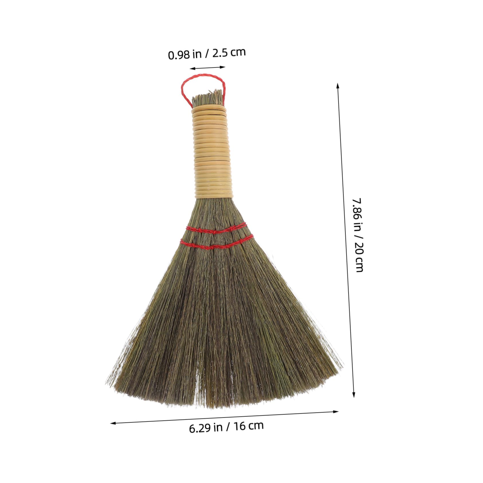 Didiseaon Hand Brush and Dust Pan Short Handle Hand Broom for Small Straw Broom Outdoor Cleaning