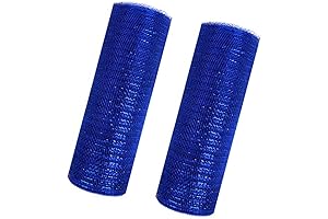 2 Rolls Blue Mesh Ribbon for Wreath Crafts