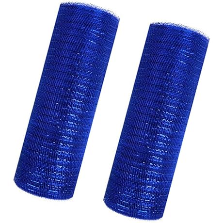2 Rolls Blue Mesh Ribbon for Wreath Crafts