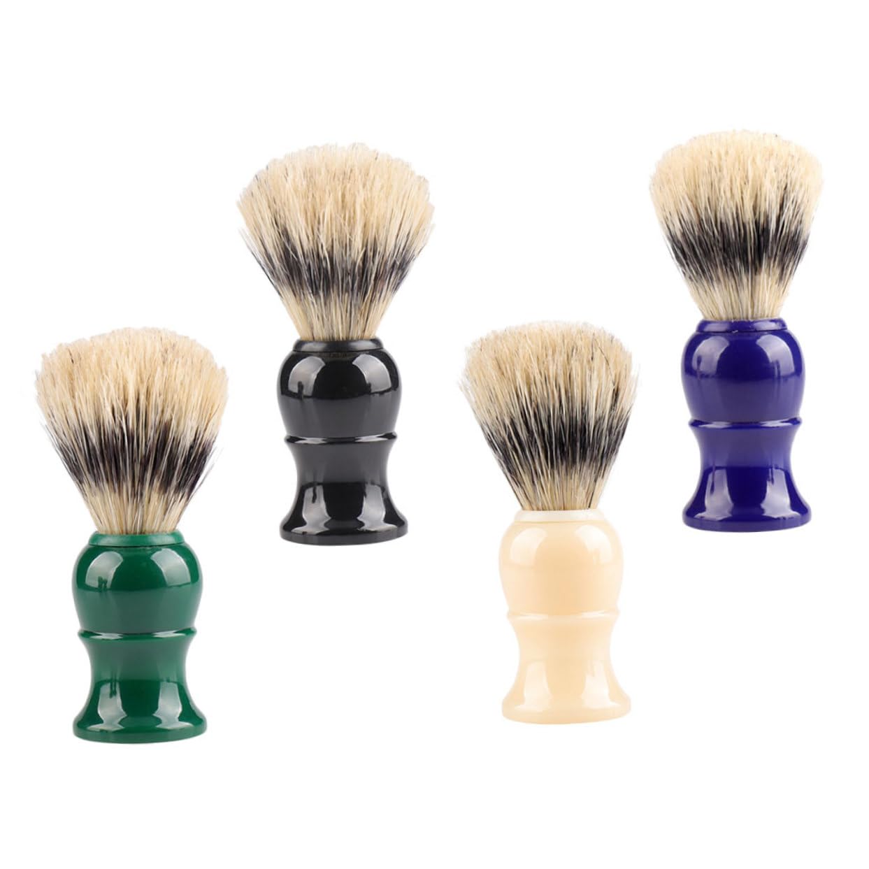 OHPHCALL 4pcs Grooming Kit Shave Brushes for Men Bristle Shaving Brush Beard Care Stylish Soft Travel-friendly