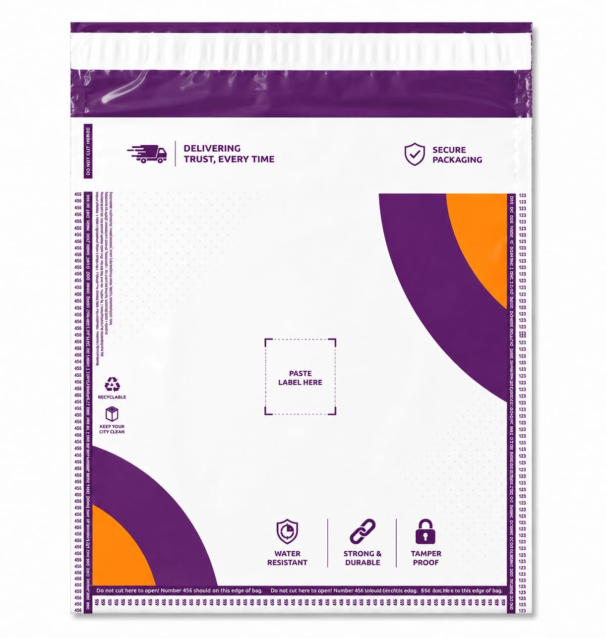 Meesho 10X8 Inchs branded online shopping transparent Courier Covers with barcode Packing Bags NON-POD Tamper Proof E Commerce Delivery Material polybag Flyers(50)-picture-14