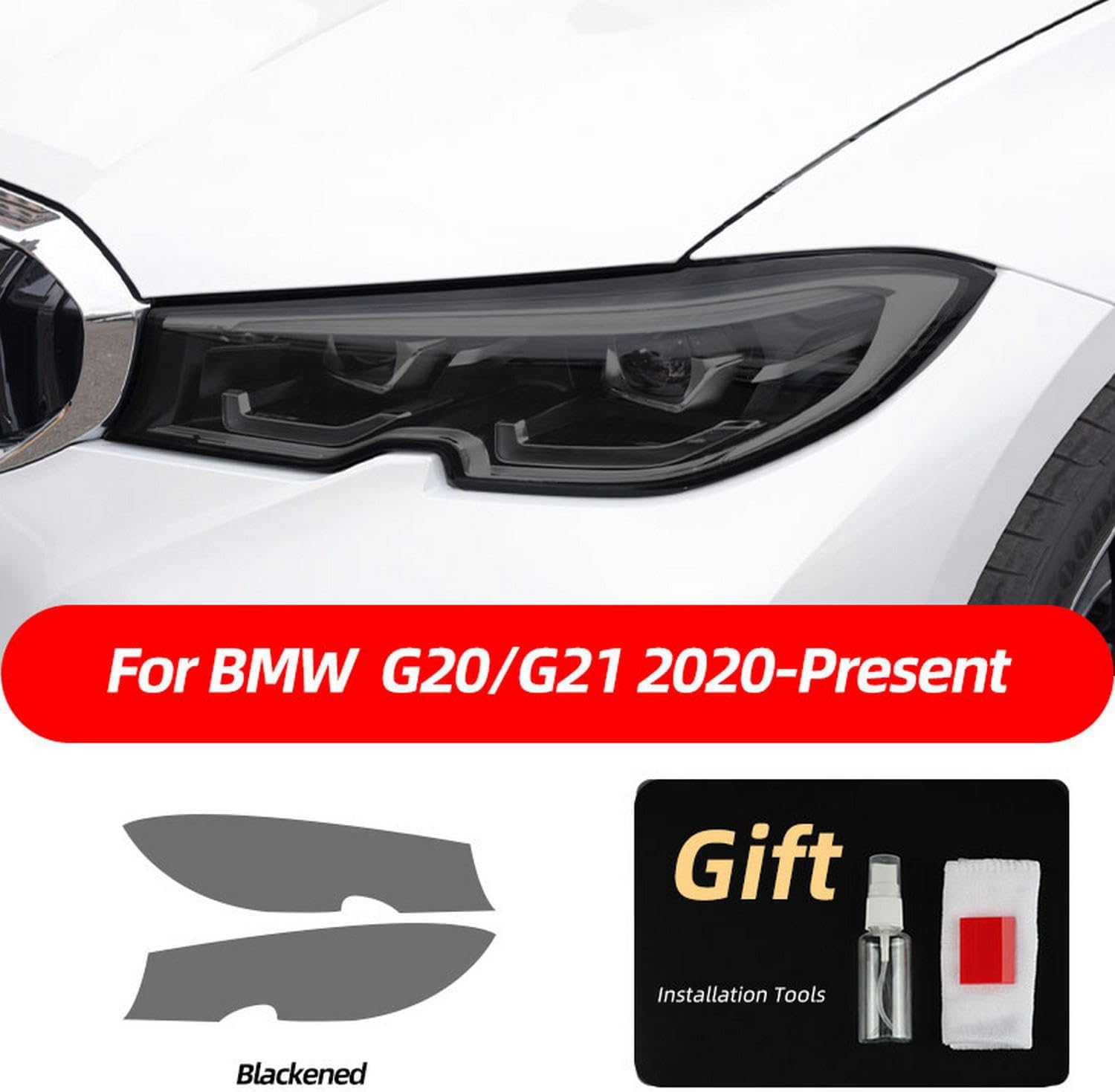 Car Headlight Protective Film Restoration Transparent Protection TPU, for BMW 3 Series F30 F31 F34 G20 G21