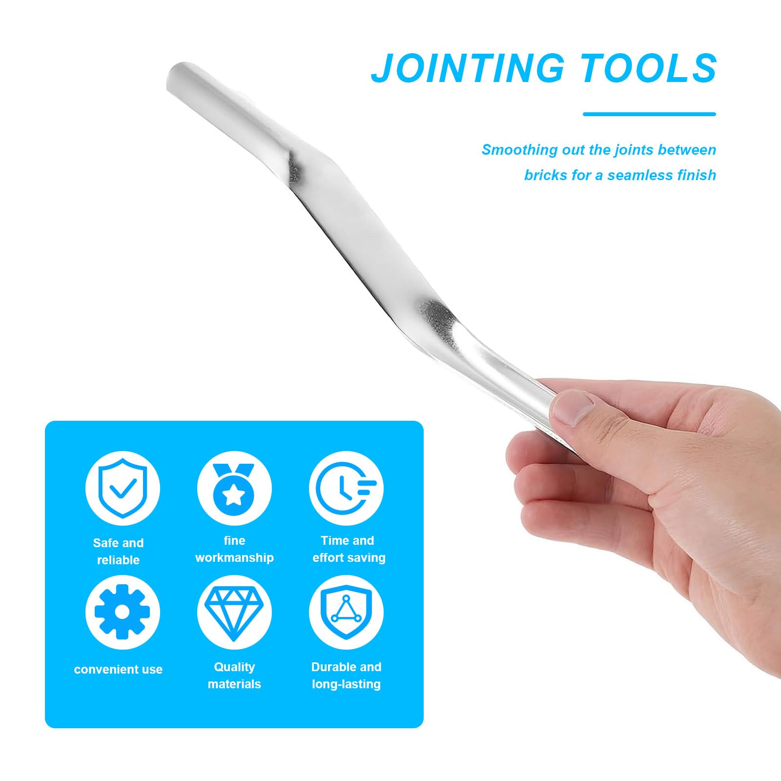 Brick Jointer by Footprint - 3/4 and 7/8 (19 and 22mm) Double Ended Mortar Finishing Tool for