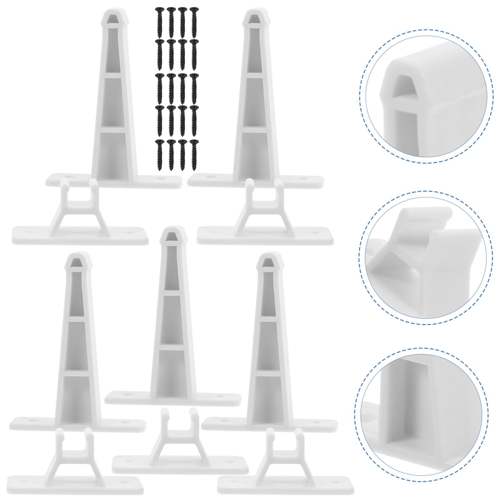 PACKOVE Replacement Door Holder in White 5 Pack Plastic Socket Trailer Door Holder Latch Catch Sturdy and Easy to Install