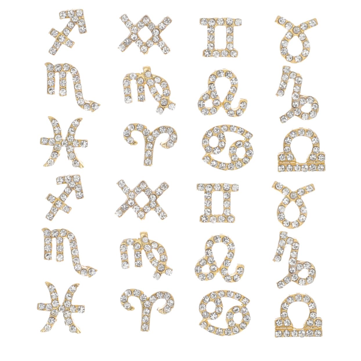 PACKOVE 5 Ensembles Charms Métalliques Dorés Pour Art Ongles Décorations Et Uniques Pour Diy 24 Pièces * 5