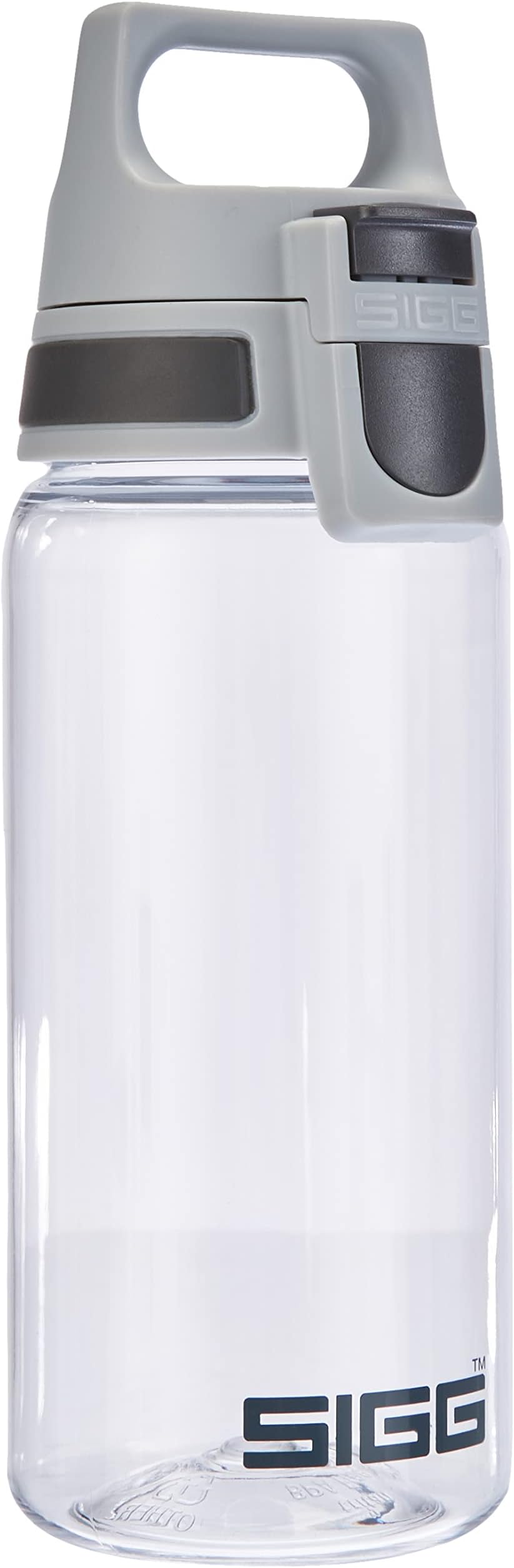 Sigg - Tritan Water Bottle - Total Clear ONE Antracite - Suitable For Carbonated Beverages - Dishwasher Safe - Leakproof - Lightweight - Scratch Resistant - BPA Free - Antracite - 0.5L