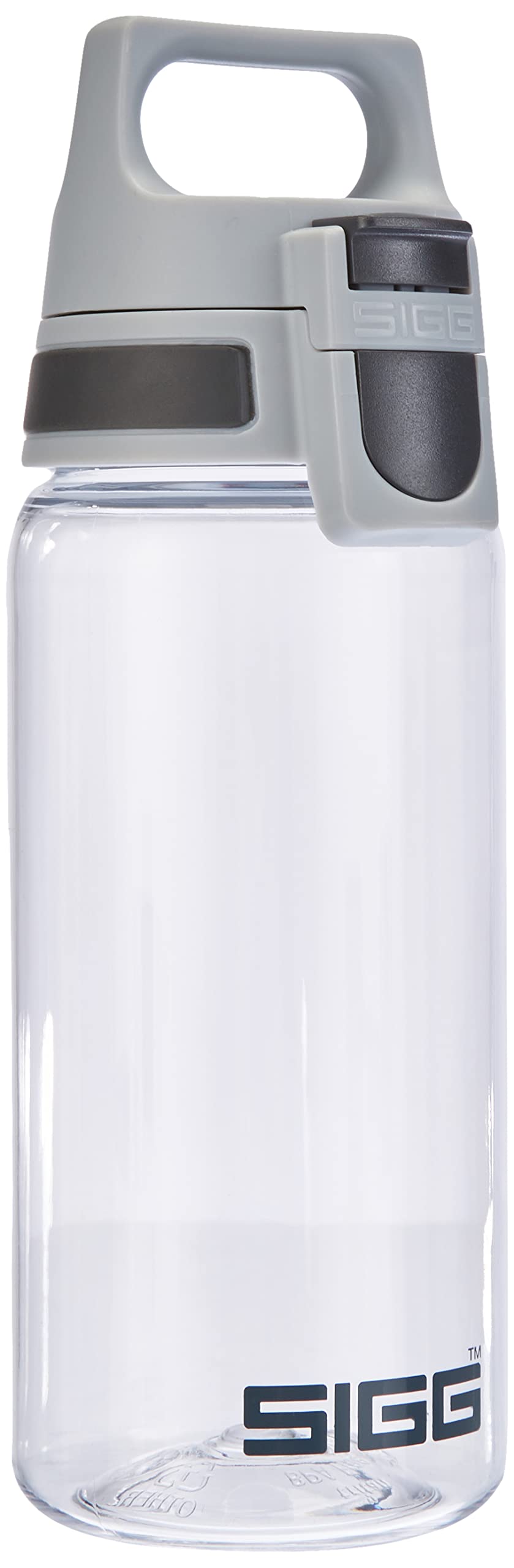 Sigg - Tritan Water Bottle - Total Clear ONE Antracite - Suitable For Carbonated Beverages - Dishwasher Safe - Leakproof - Lightweight - Scratch Resistant - BPA Free - Antracite - 0.5L