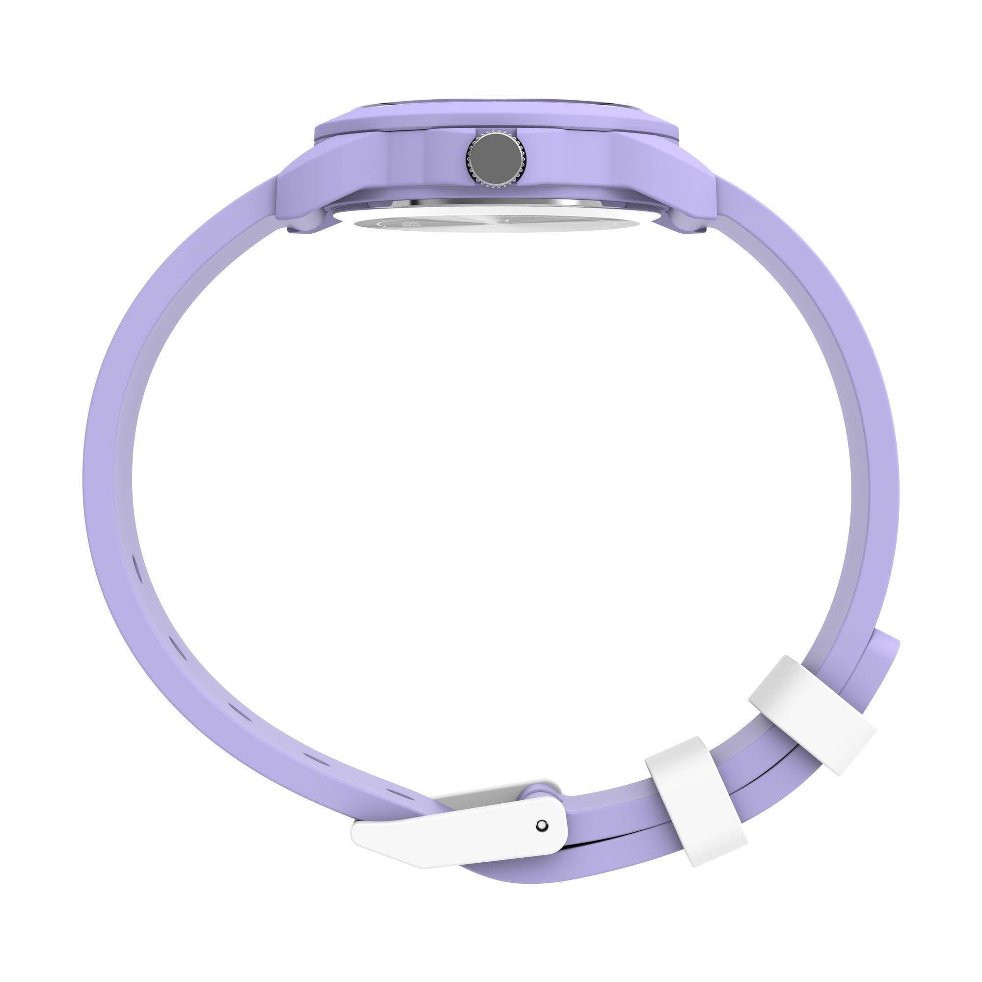Timex Reloj de Pulsera para Adolescentes y niños, 30 mm, Correa Morada, Esfera Blanca, Caja Morada