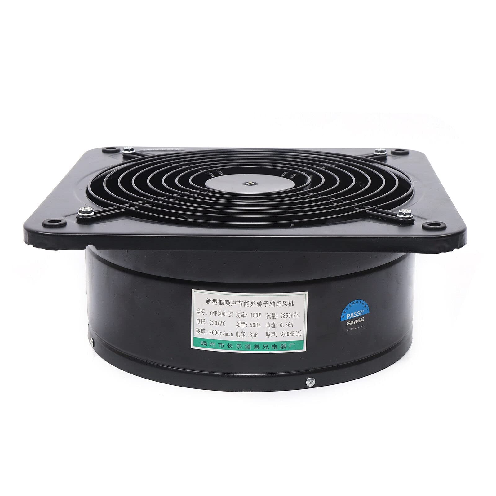 Ventilador de extracción, 300 mm, ventilador axial de 2850 m³/h, ventilador de pared industrial para tiendas de crecimiento, hidropónicas, uso doméstico, ventilación y ventilador de extracción,