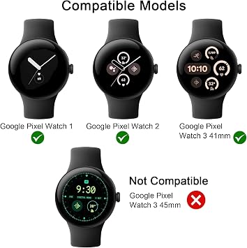 Mugust Silicone Strap Compatible with Google Pixel Watch Band, Soft Silicone Adjustable Straps Replacement Wristbands for Google Pixel Watch 3 41mm/2/1 Bands for Women Men (Violet Smoke, Small)