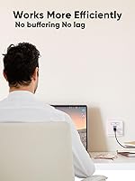 Vista 7 de CableCreation Cable Ethernet CAT6A con arranque UTP, rotación de 360°, cable de red LAN CAT6A con conector RJ45, cable de conexión 32AWG 10Gbps