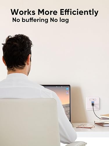 Miniatura 7 de CableCreation Cable Ethernet CAT6A con arranque UTP, rotación de 360, cable de red LAN CAT6A con conector RJ45, cable de conexión 32AWG 10Gbps