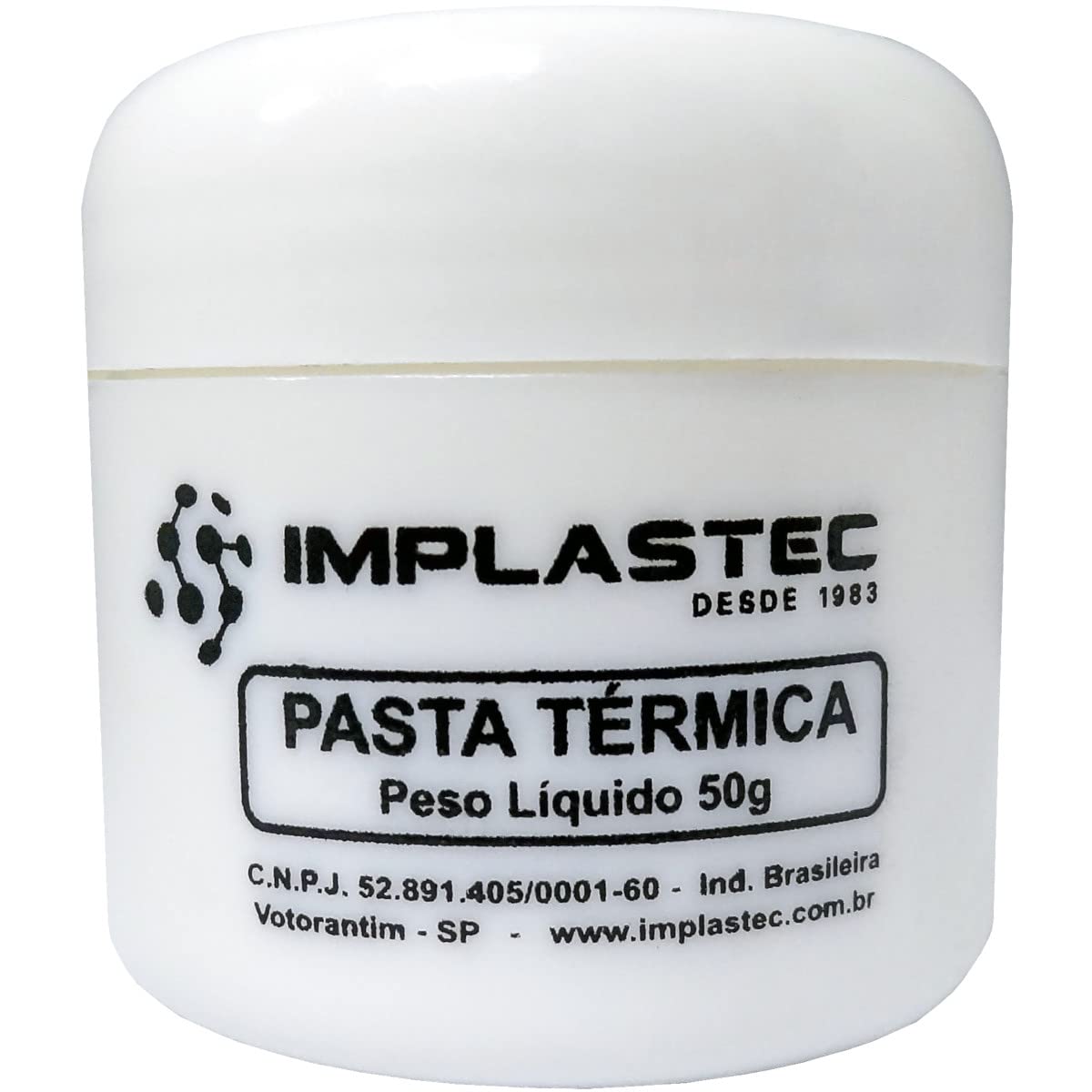 "Pasta Térmica 50g, Implastec, Silicone, Branca"