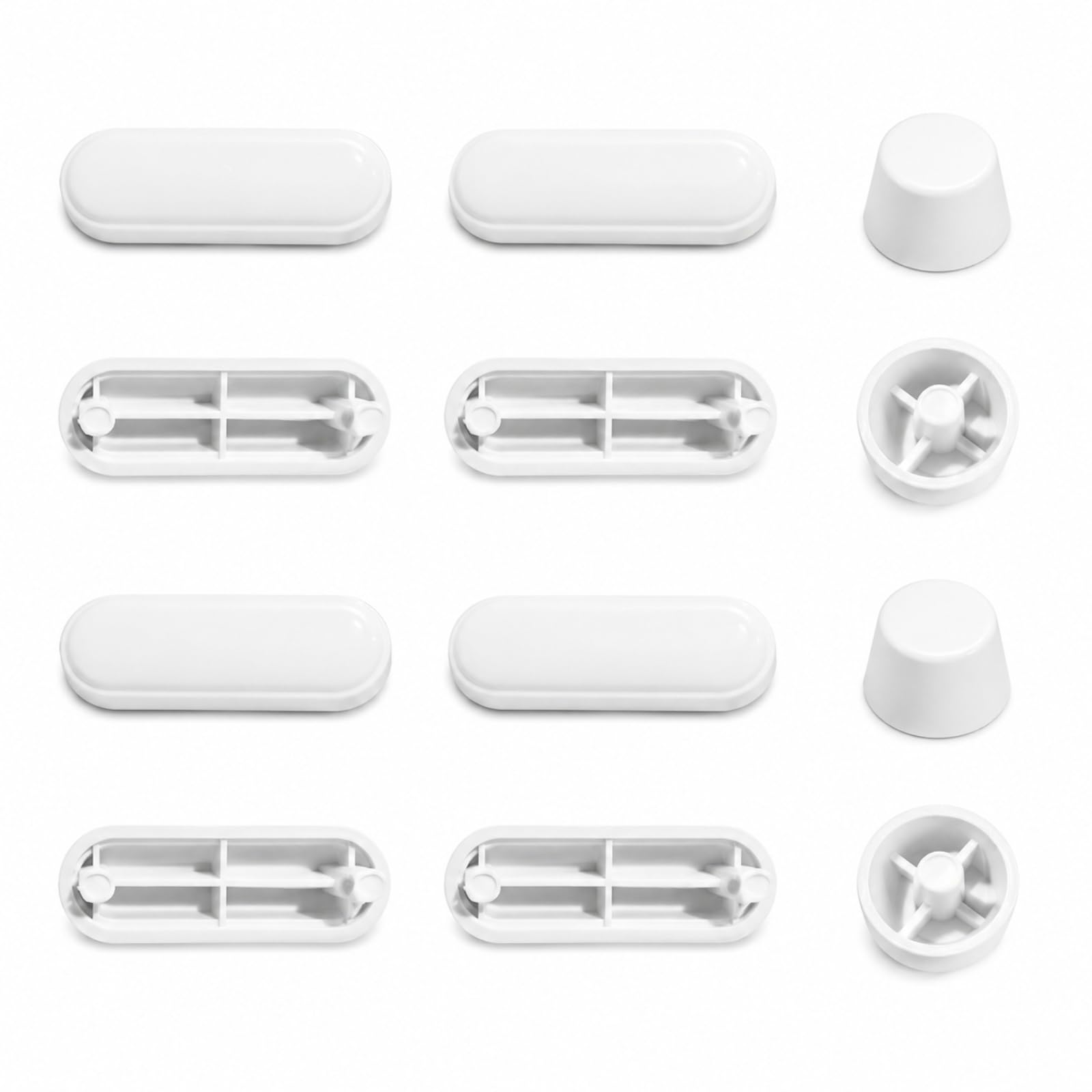 12 Pcs Toilet Seat Buffers Cushioning Pads Set, White Toilet Seat Shock-Absorbing Noise-Reducing Cushion Pads, Silent Toilet Seat Cushion, Toilet Accessories, Bathroom Fixtures
