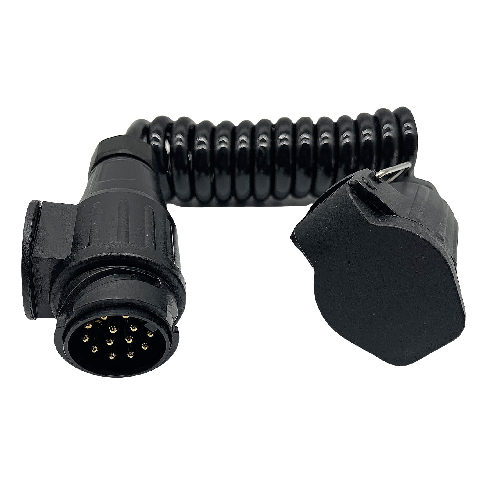 JVJ 13 Pin Trailer Verlengkabel 2.0 m 13 Core Mannelijke naar Mannelijke Plug Adapter voor Caravan Camper Campervan RV Slepen Elektrica Licht Board 13 Pin Connector