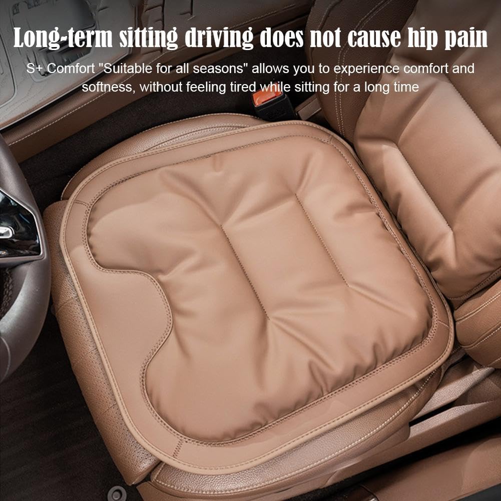 2 Stück Auto Sitz Auflage für Mini Clubman R55 F54 2007-2023, Vordersitz Sitzkissen Autositzbezüge Autositzschoner Rutsch Unterlage Autositzauflag,A/Brown