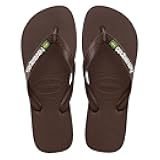 Men's Brazil Logo Sandal Dark Brown/White Flip-Flop