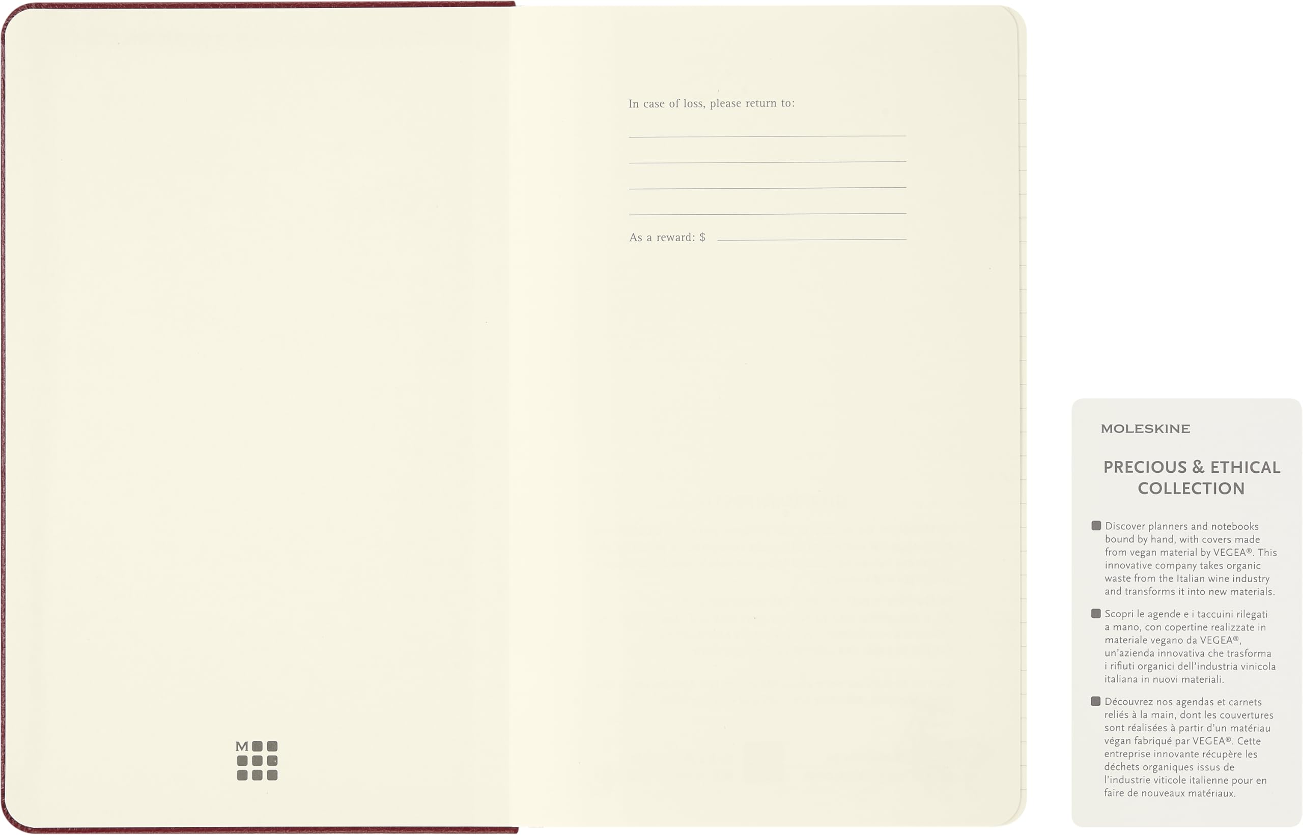Moleskine Ruled Notebook Year of the Horse - Hard Cover Certified VEGEA® in Red, Large Size 13 x 21 cm, with Reusable Gift Box - Image 4