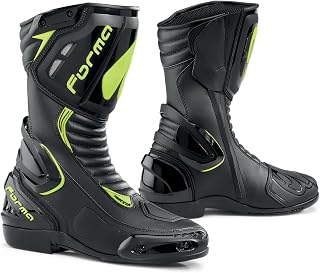 Forma FORV180-997837 Botas Moto Freccia Homologadas CE, Negro/Amarillo Fluo