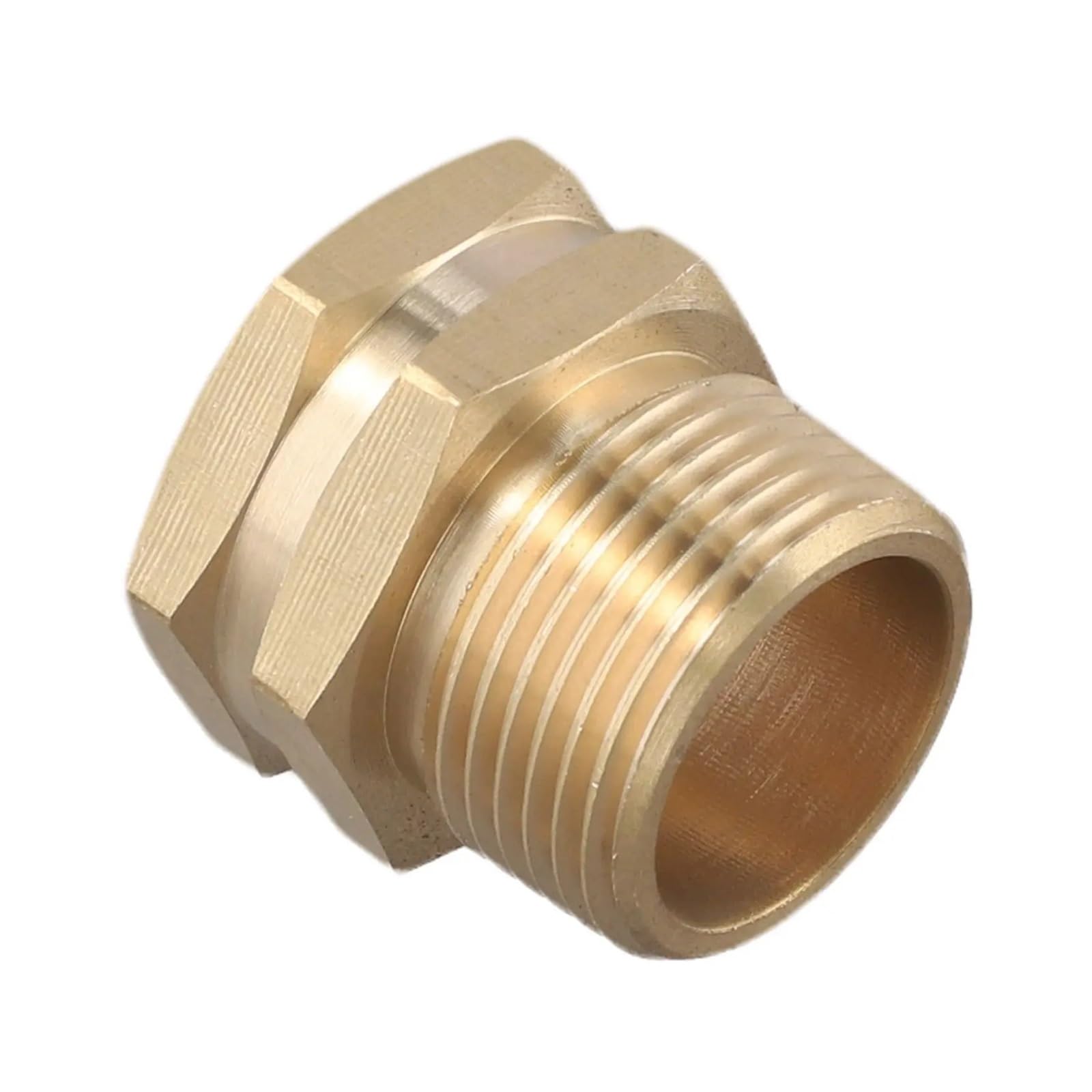 Adaptador de manguera de jardín de latón de 3/4 pulgadas GHT hembra a NPT macho para grifos y mangueras, juego de 4 piezas para una fácil limpieza y fijación
