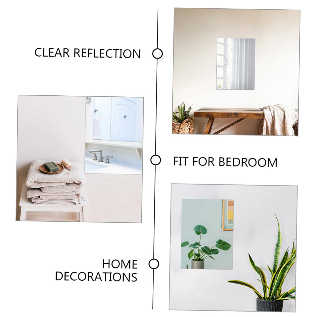 2pezzi Adesivo Acrilico Design Decorazioni Facile Installare Resistente