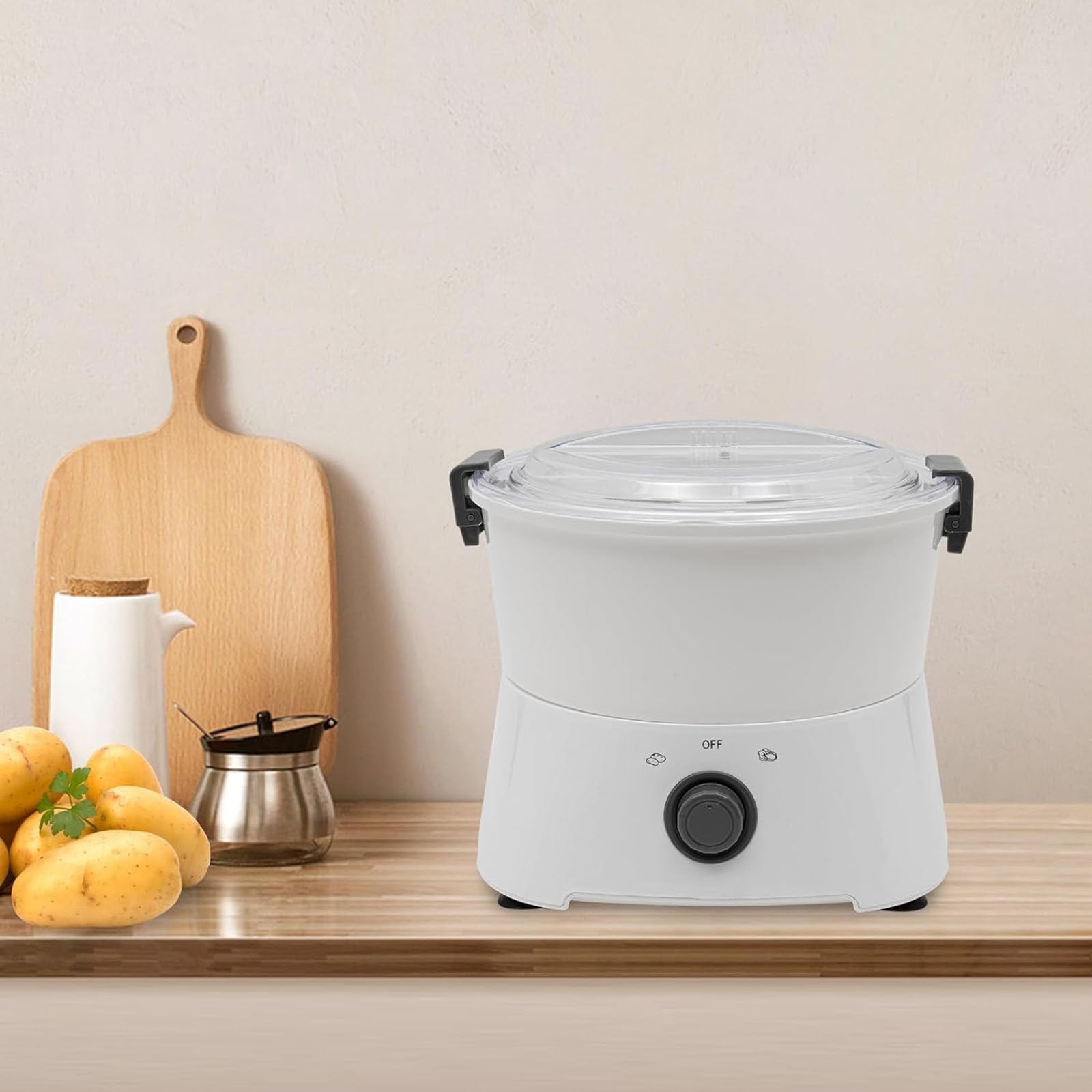 Pelador AutomáTico de Patatas, Pelador de Patatas EléCtrico Comercial de 85 W, Pelador AutomáTico de Patatas, Pelador Giratorio, Pelador de Patatas EléCtrico Comercial para Cocina