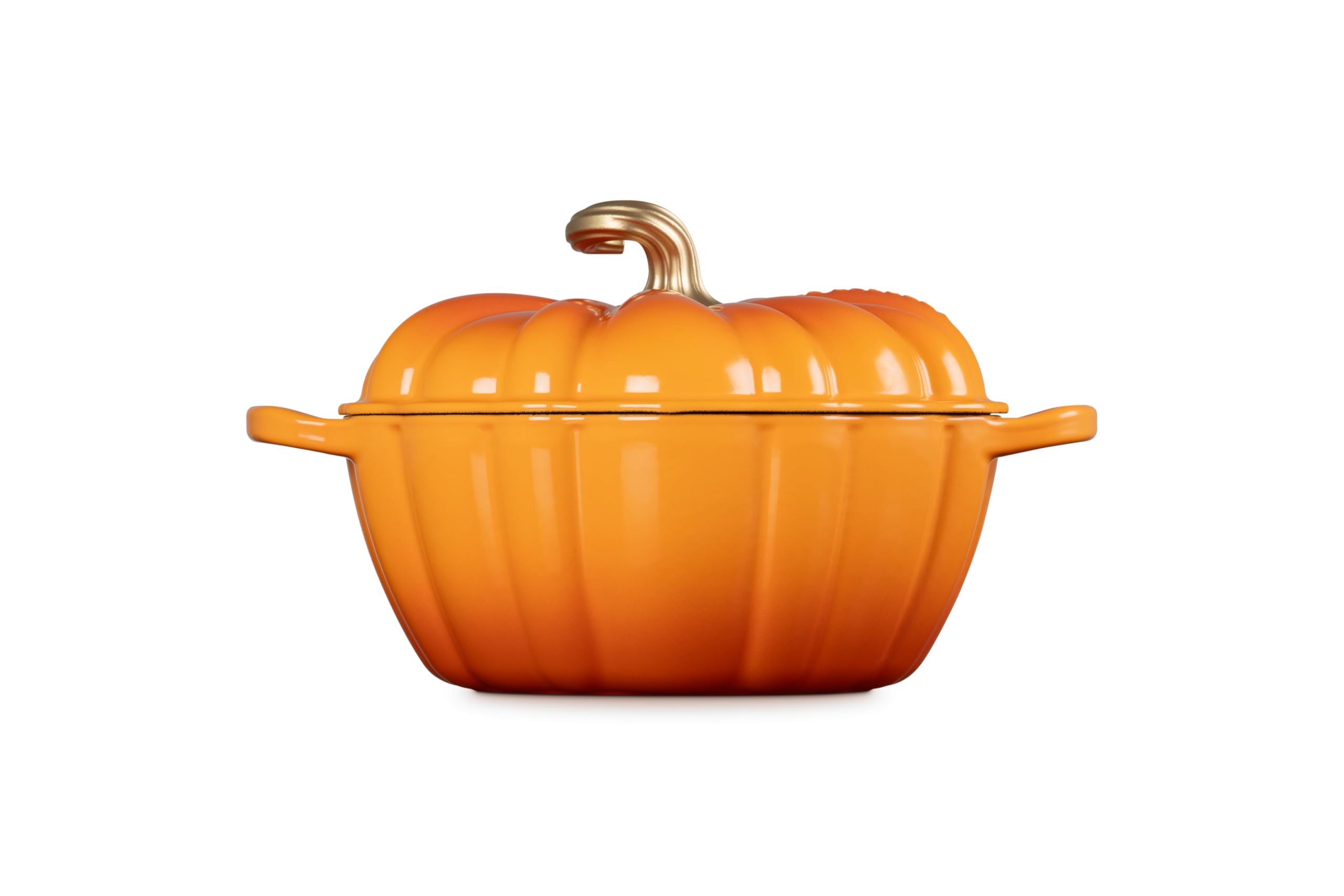 Le Creuset Pumpkin Cocotte - 4 qt. Dutch Oven -4 Le Creuset Pumpkin Cocotte - 4 qt. Dutch Oven -4