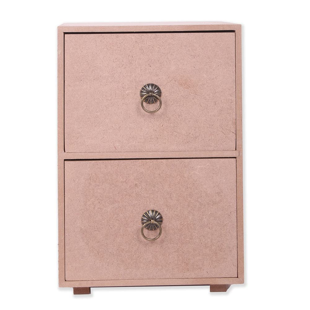Little Birdie, MDF Chest of 2 Drawers | Wooden Storage Craft Box