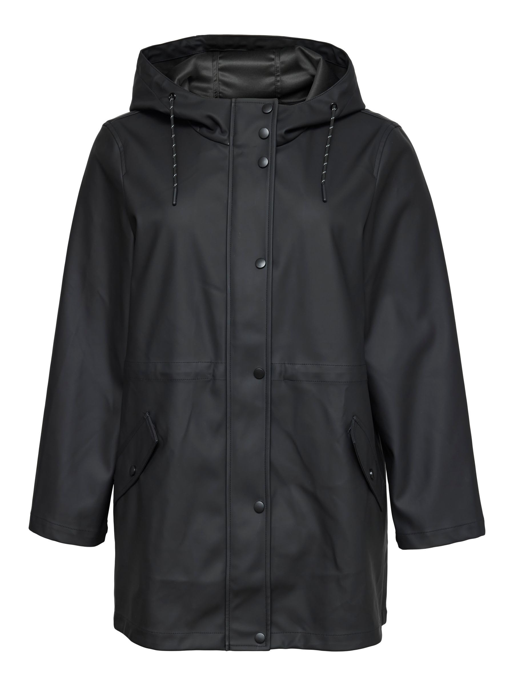 VERO MODA Female Jacket Coated, Schwarz, 18