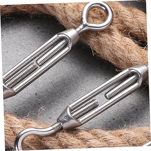 Turnbuckle Gancho de Cable de Acero Inoxidable M4, Paquete de 5 miniatura 7