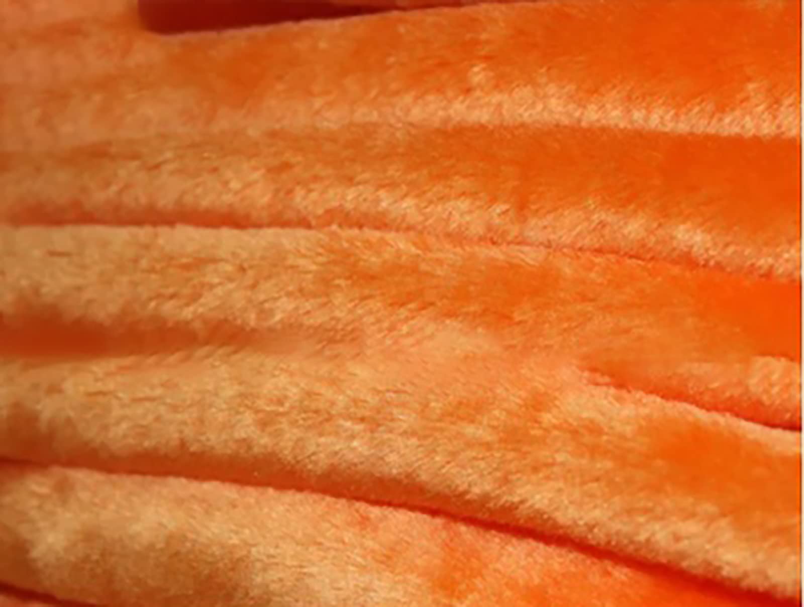 Pomarańczowa pluszowa tkanina miękkie sztuczne futro tkanina polarowa tkanina flanelowa na tło materiały rzemieślnicze szalik DIY szycie ręcznie robione lalki poduszki do siedzenia, 160 * 100 cm (rozmiar: 1,6 m x 2 m)