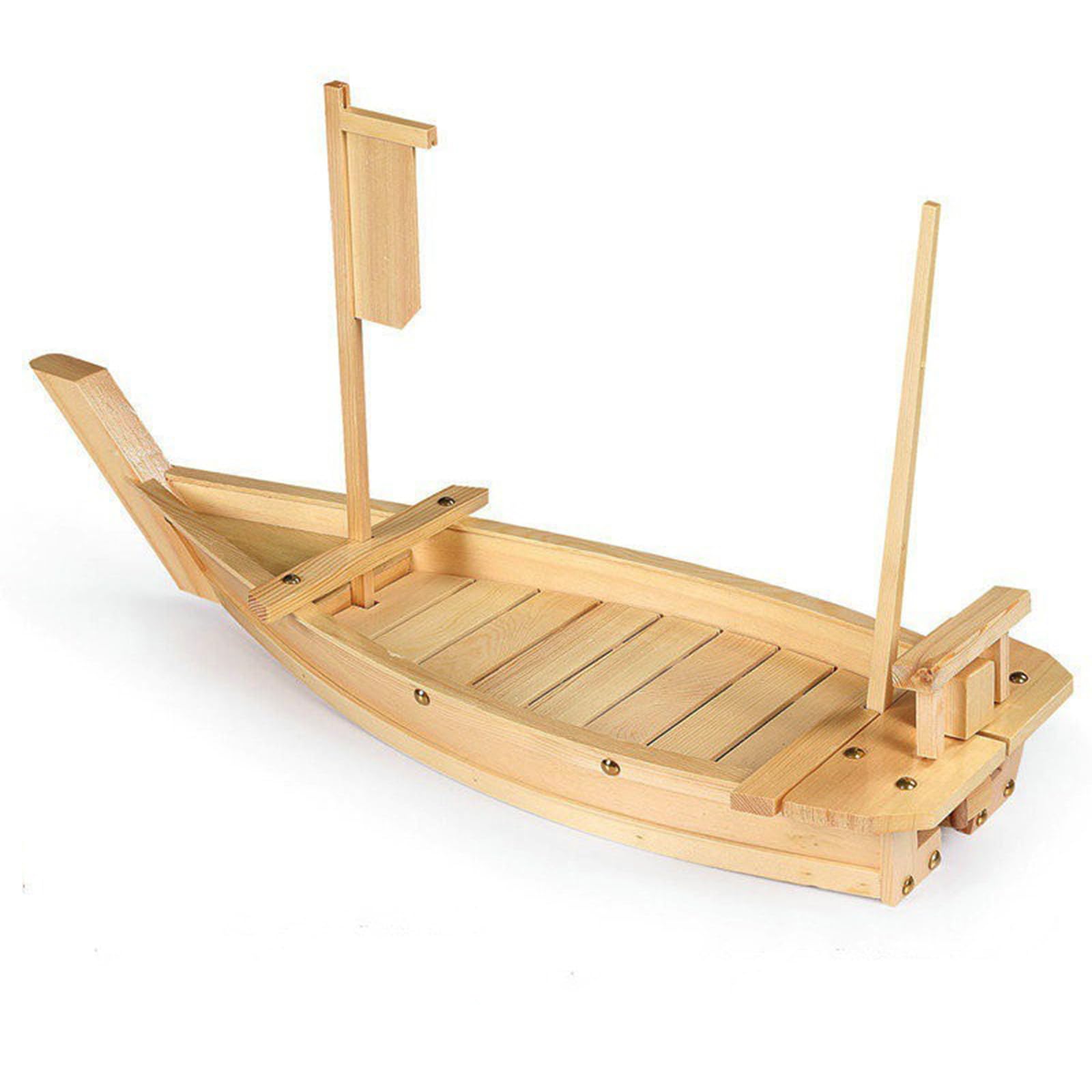 Plateau de Service en Bois pour sushis, 50-100 cm, Assiettes à Sushi créatives en Bambou, Plateau de Service pour sushis et sashimis, pour Restaurant de sushis ou Maison, 1 100 cm