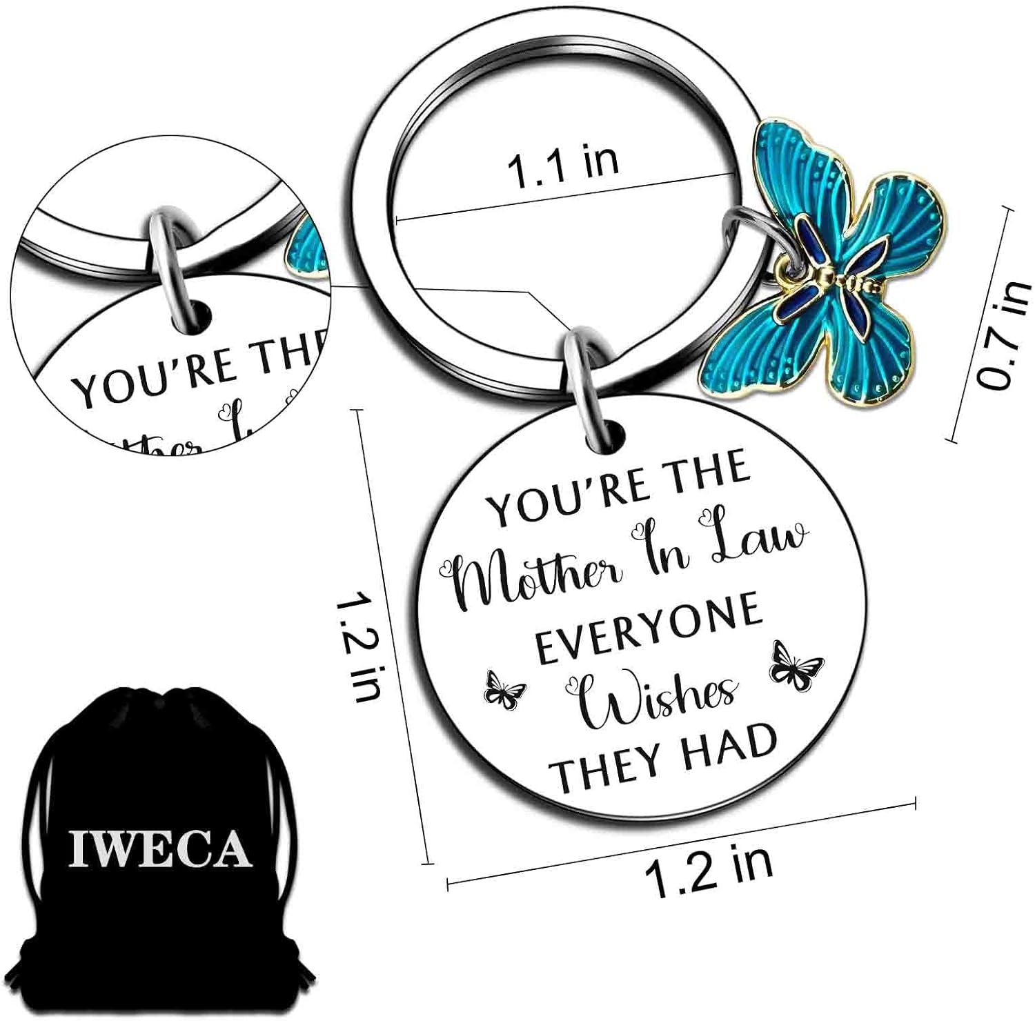 Mother In Law Gifts Mama Keychain Mom-In-Law Birthday Gifts From Daughter Mother Of The Groom Gift Keychain For Christmas Mothers Day Gift For Mothers-In-law - Image 5