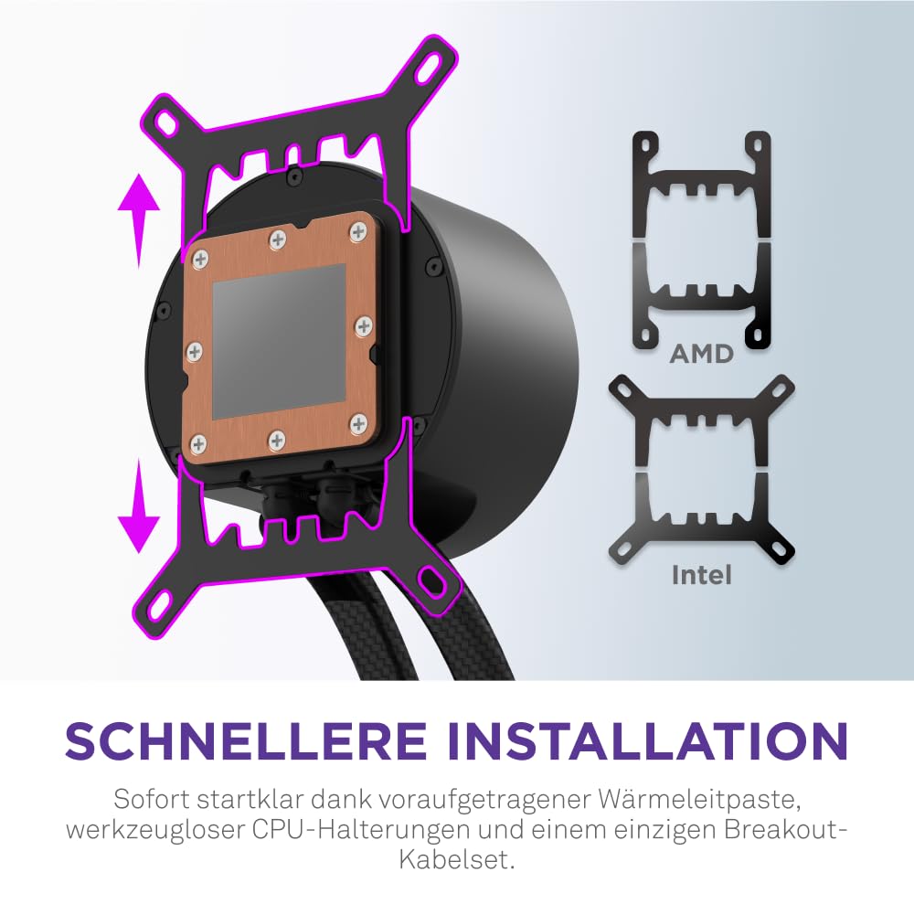 NZXT Kraken Serie – AIO CPU-Flüssigkeitskühler – Anpassbares LCD-Display – Hochleistungs-Lüfter – Kompatibel mit Intel® & AMD® Sockel – Elite 360 RGB – Schwarz