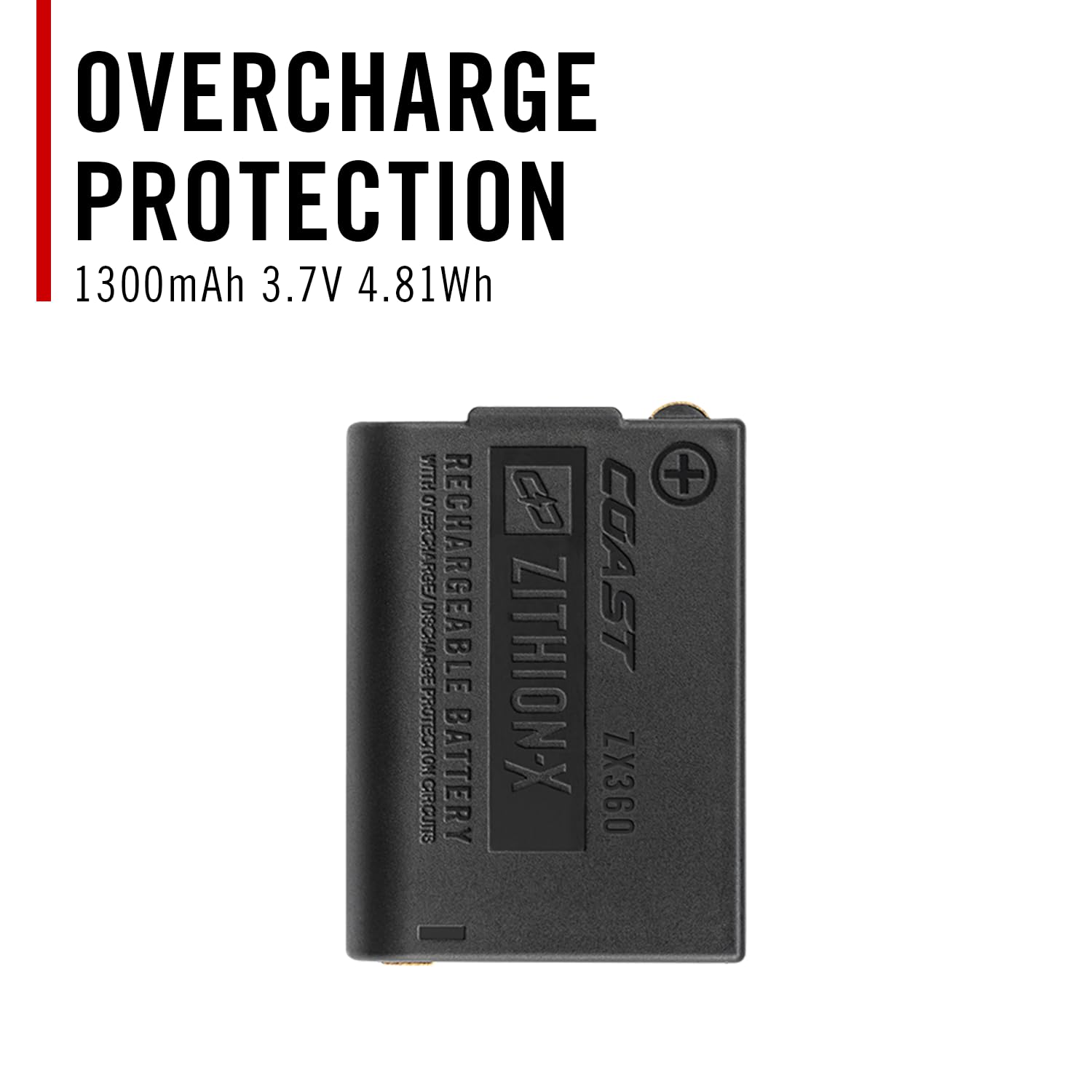 Coast ZX360 Lithium-Ion Rechargeable Battery with Battery Charge