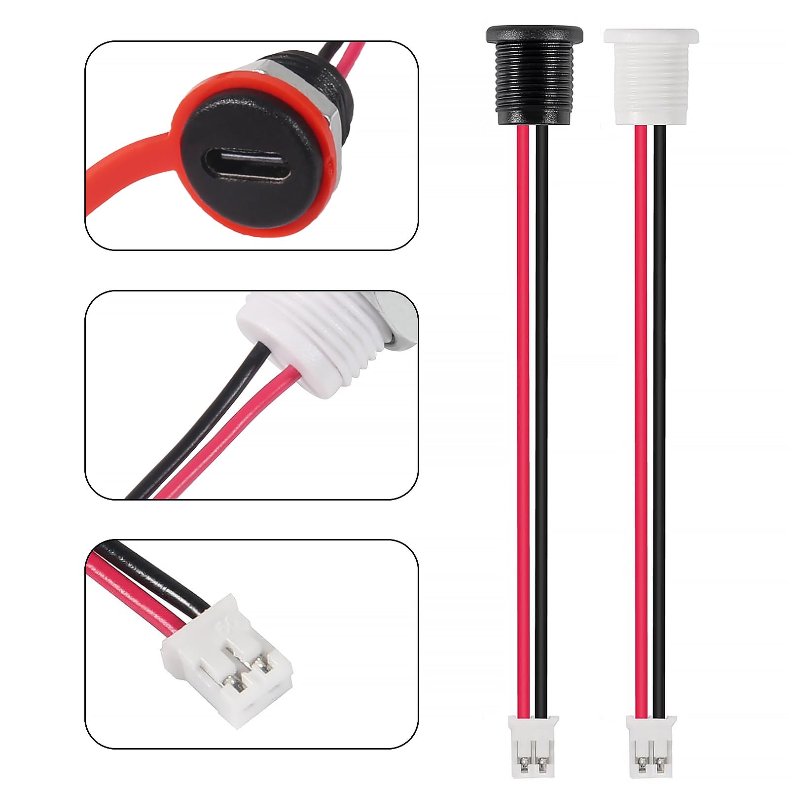 Snapklik.com : XIITIA 10pcs Type-C Female Chassis 2 Pin Type-C Female ...