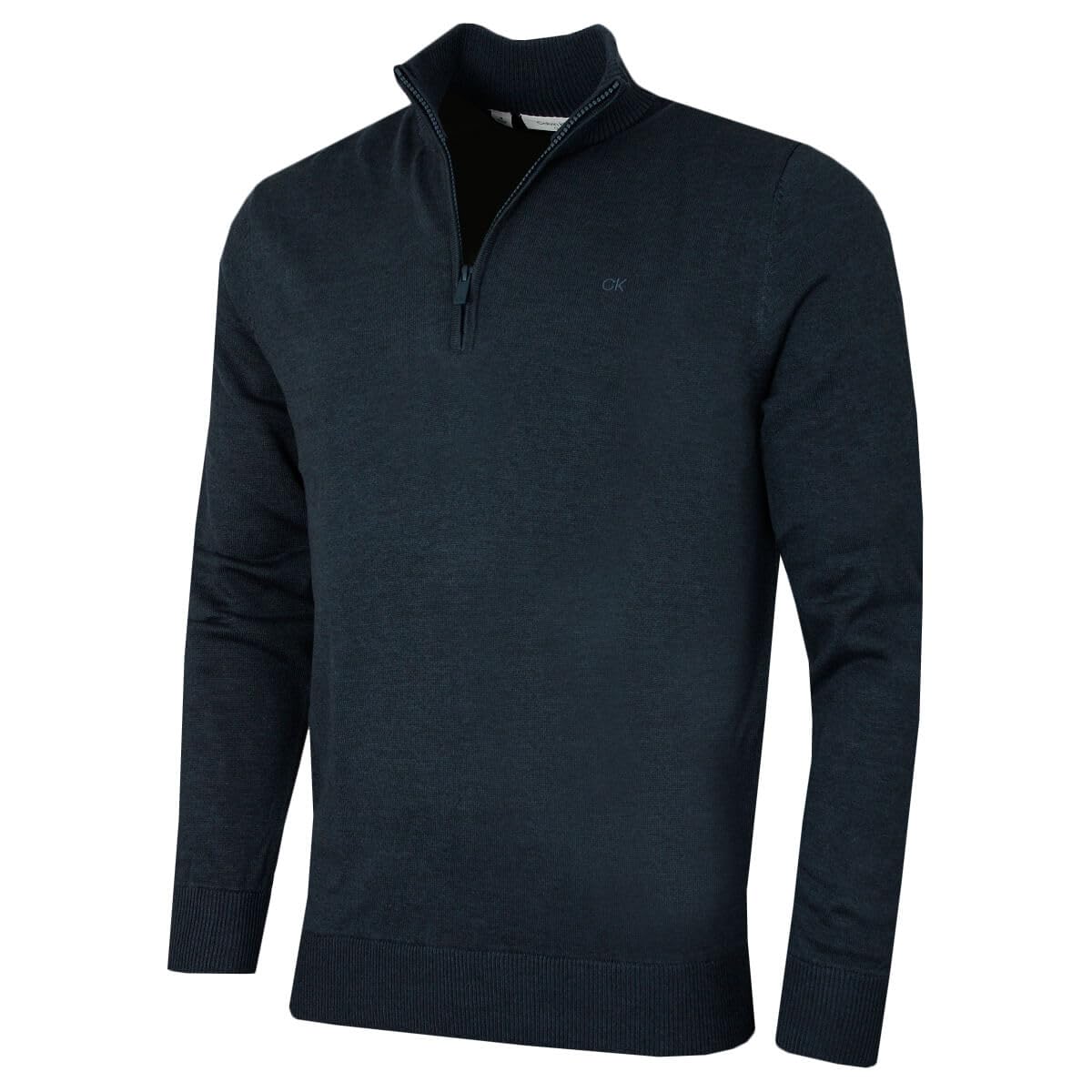 Calvin Klein Mens Campus 1/2 Zip Sweater - Midnavy Marl - XXXXXL