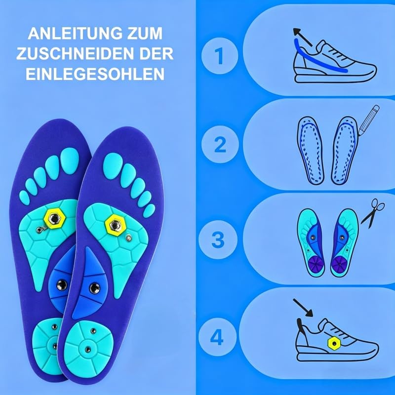 Plantillas magnéticas de acupresión flexibles, talla 44-47 miniatura 6