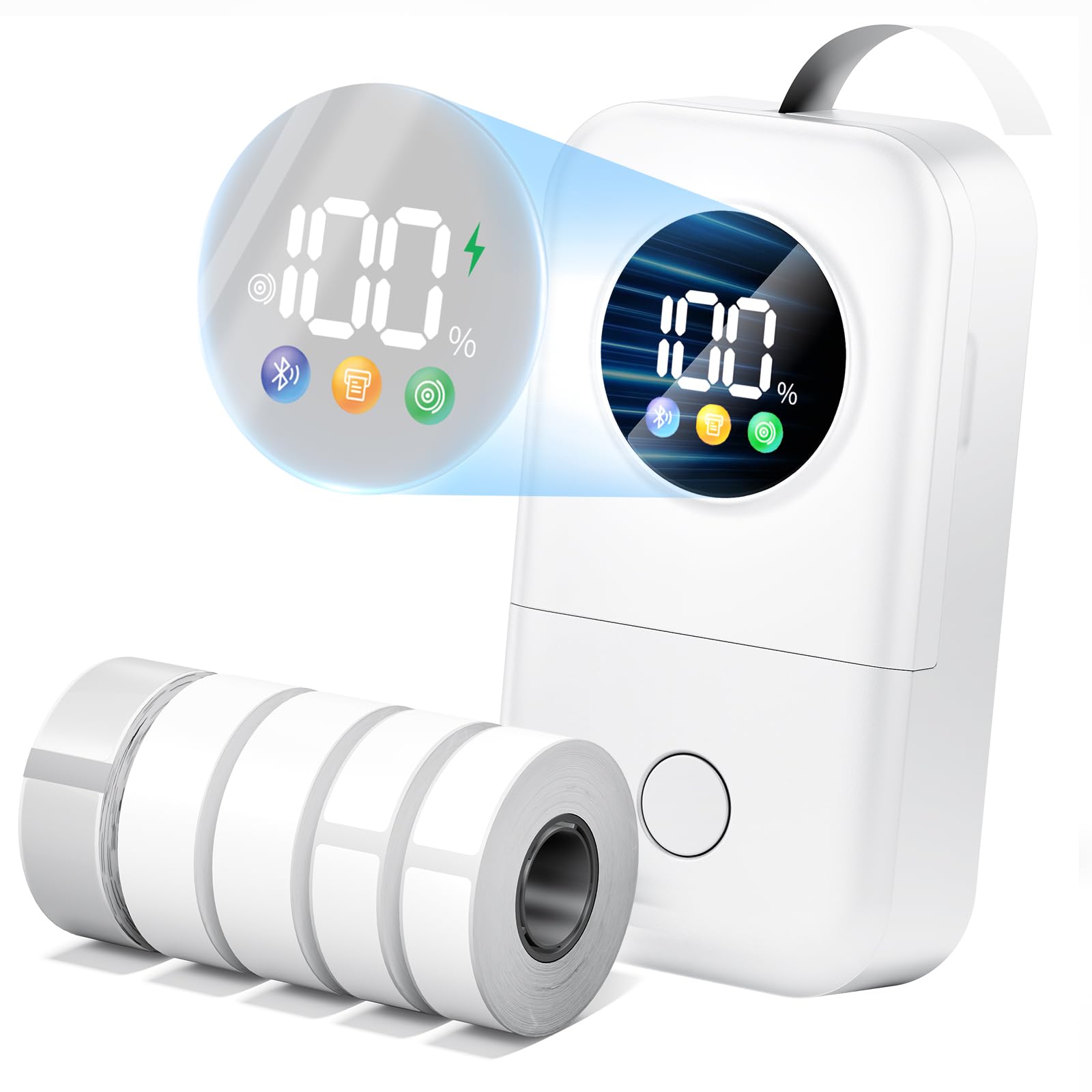 ラベルプリンター Phomemo D30D 新モデル LED ディスプレイ・ラベル自動識別機能搭載 Bluetooth iOS・Android 対応