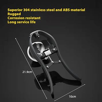 FLEXMAN Egg Cracker, Handheld Automatic Quick Open Stainless Steel Egg Separator with Spring Design for Kitchen Tool