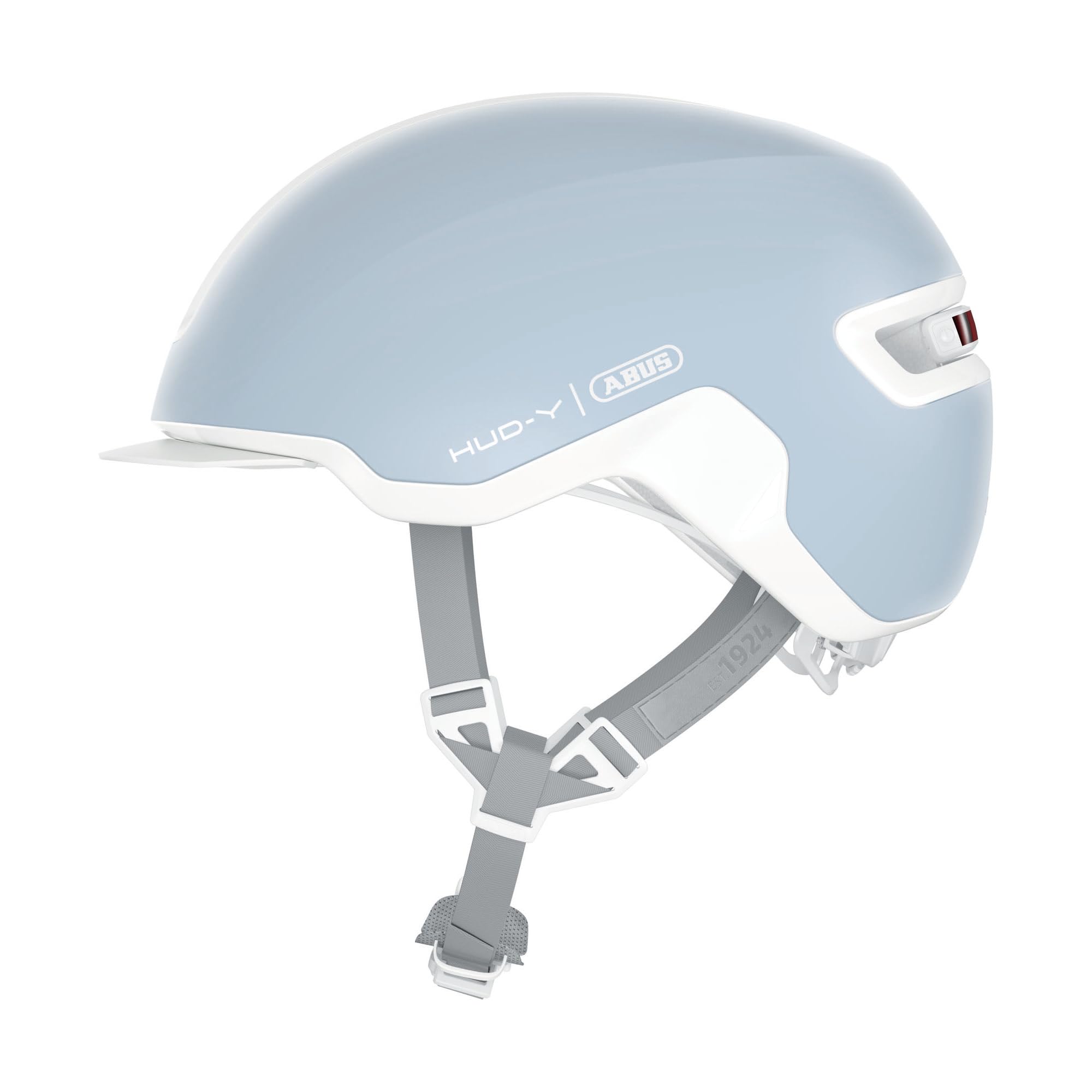 ABUS Urban Helmet HUD-Y - magnetic, rechargeable rear LED light with magnetic attachment - a cool bike helmet for everyday use - for men and women