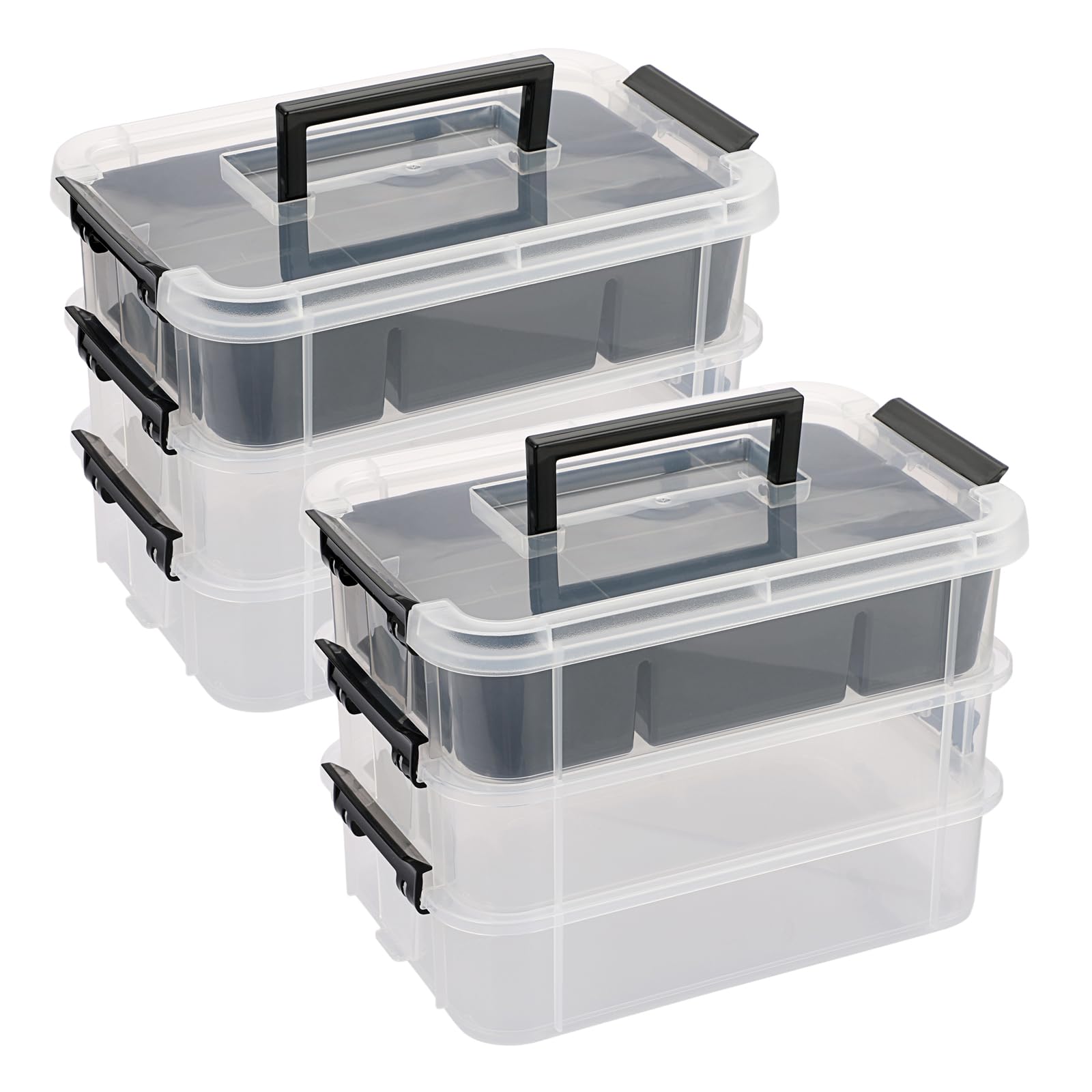 Snapklik.com : BTSKY 3-Layer Plastic Craft Storage Container