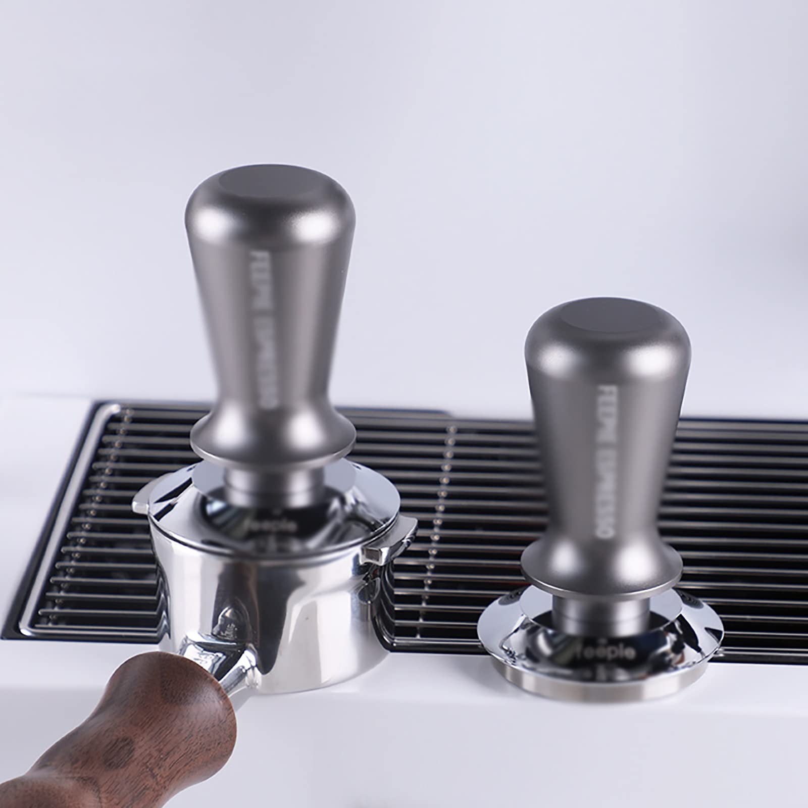 Café Tamper Coffee Powder Press Balance Constante Presión de Polvo martillo Espresso Prensador(58mm)